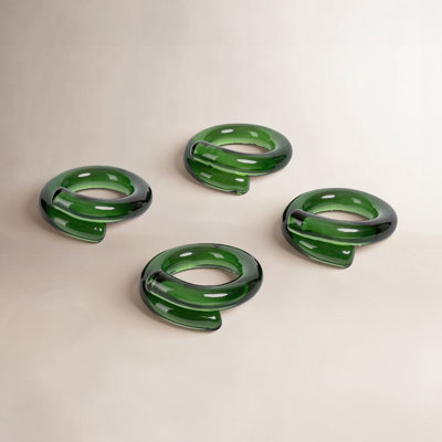 Over and Back Glass Napkin Rings