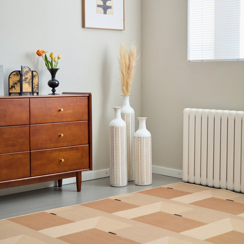Vase de plancher en métal, ensemble 3 pièces