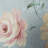 Samarkanda floral Wallpaper pink flowers rustic Gray Silver Metallic faux plaster