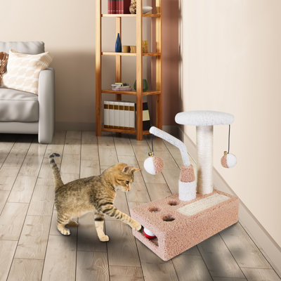 Penn-Plax Cat-Life Kitten Hide and Seek Playground | Sisal Scratching Post | Interactive Toy for Indoor Cats