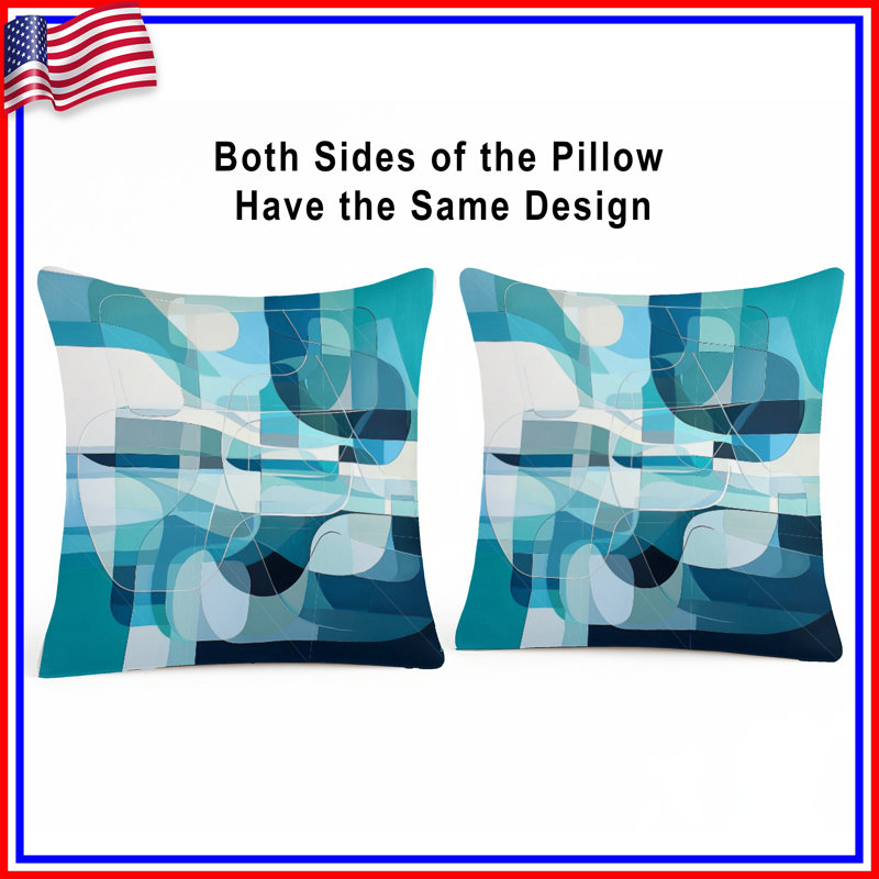 Abstract Throw Pillow, Art Double Sided Pillows, 16 x 16 inches