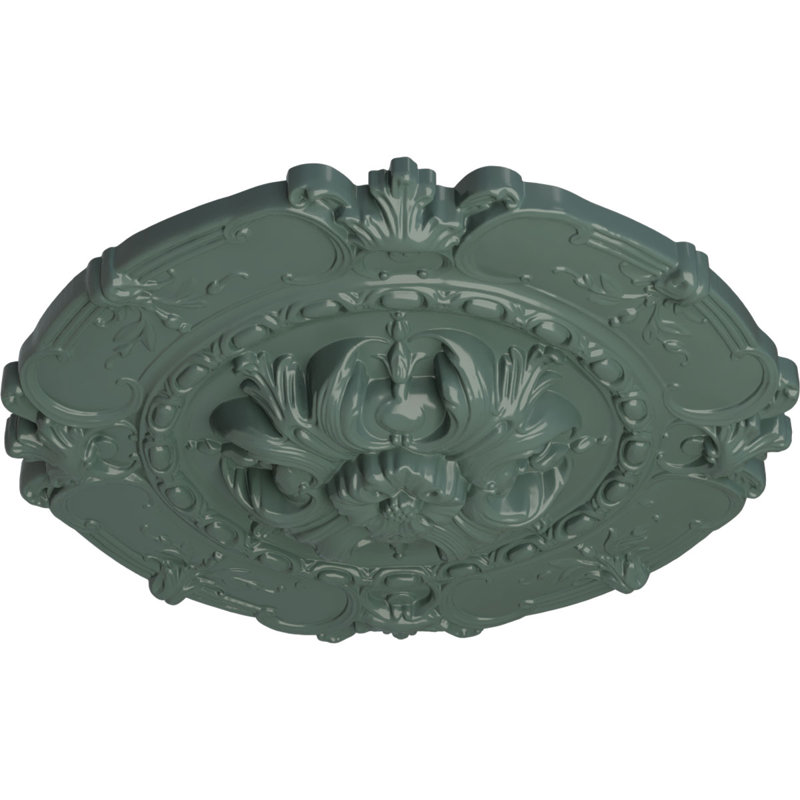Médaillon de plafond traditionnel Endurathane Kepler, 15 7/8 po x P 1 1/2 po (pour les auvents jusqu'à 3 3/4 po), fini cuivre peint à la main