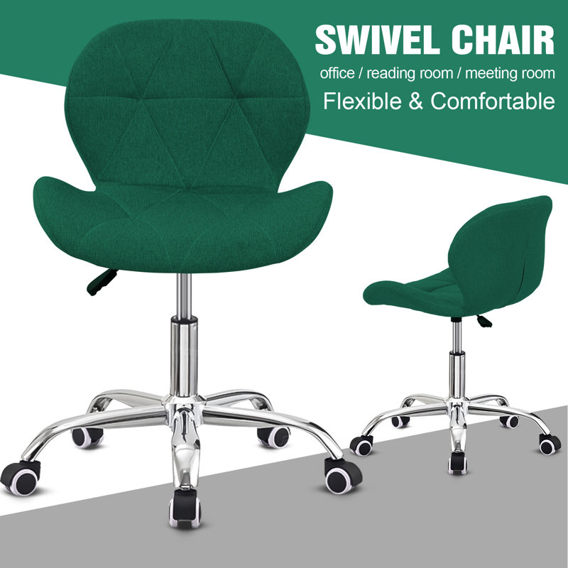 Erltrud Office Chair, Green, Fabric