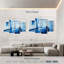 Lignes bleues abstraites Avery