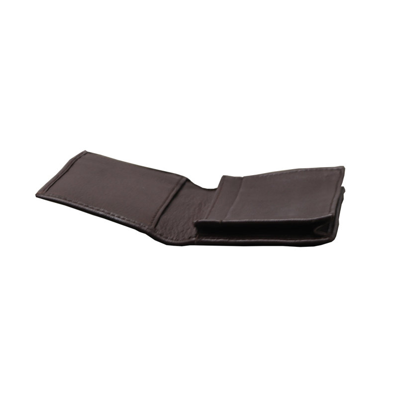 Porte-cartes en cuir | Pliable mince - brun, Brun