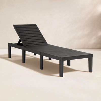 Aldridge Sun Lounger Plastic White