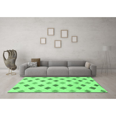 Tapis à motif abstrait vert émeraude 807