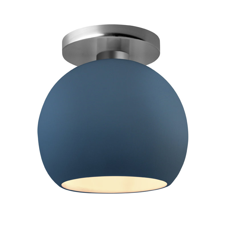 Radiance Ceramic Semi Flush Mount, 9" H x 10" W x 10" D, Midnight Sky, Brushed Nickel