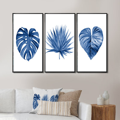Classic Classic Tropical Leaves - 3 pièces, reproduction sur toile