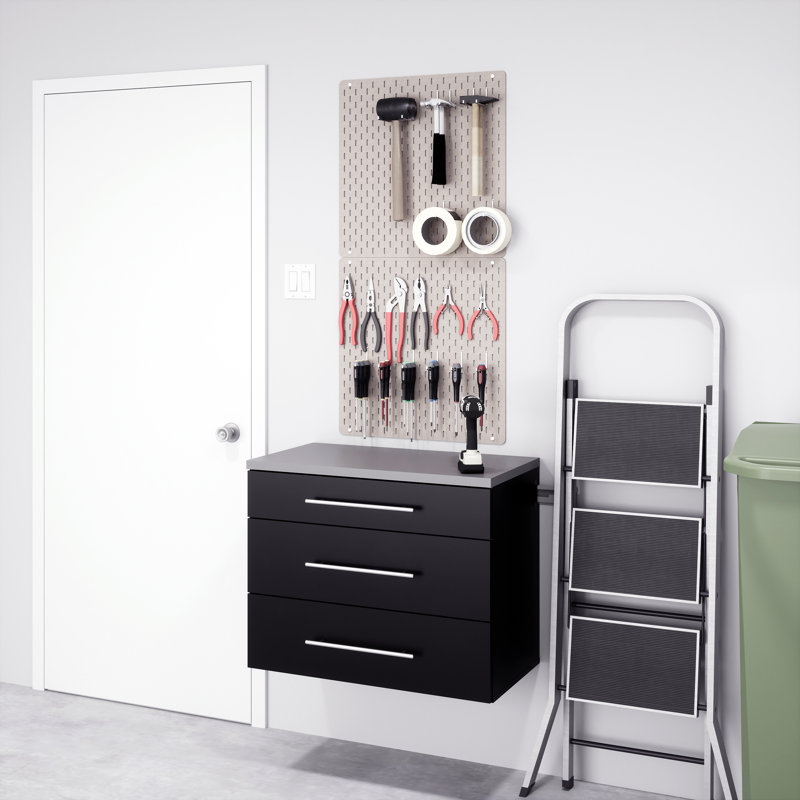 Armoire de rangement H 24 po x l 30 po x P 16 po Barrayo, Noir