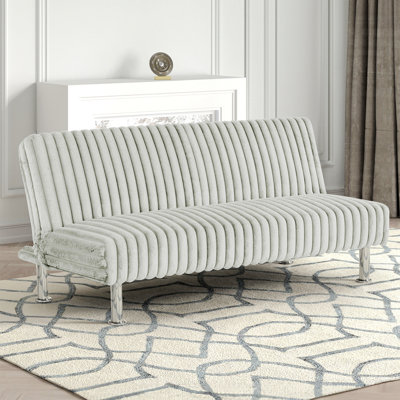 Contemporary Style Couch, Convertible Sofa With Metal Legs