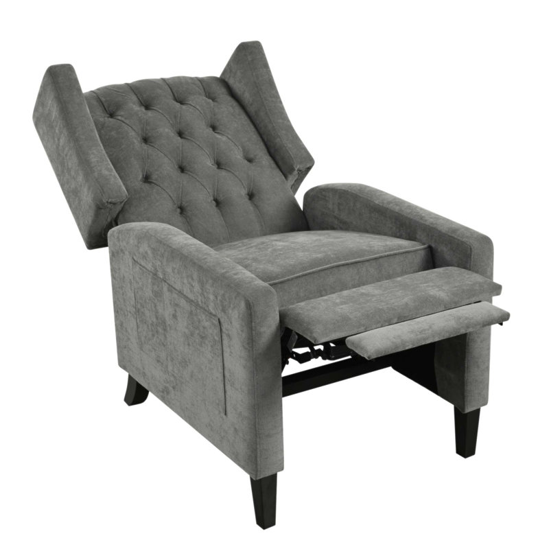Fauteuil inclinable manuel réglable WingBack avec table d'appoint pliable, ports de charge USB pour un confort et une commodité modernes