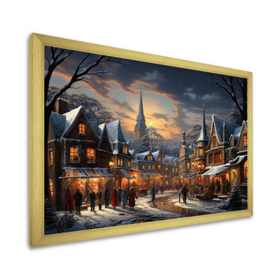 «Winter Village Carnival III», impression d'art mural