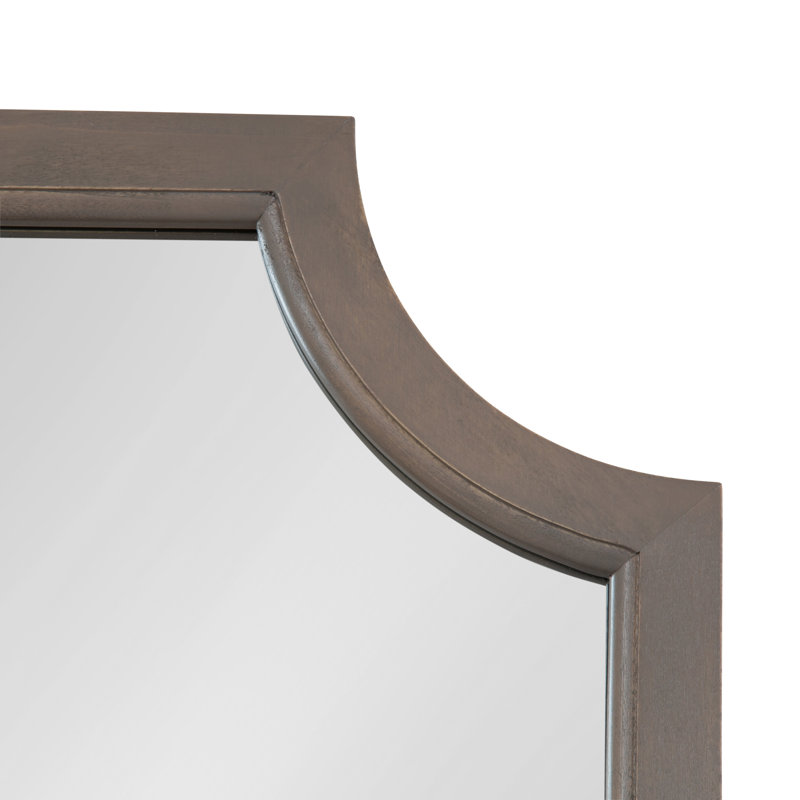 Miroir d'appoint Mertztown Glam, 36 po x 24 po, Gris foncé