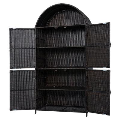 Armoire de rangement d'extérieur en osier Zenith Coastal