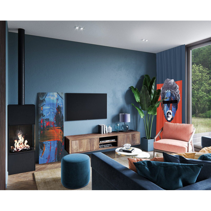 Velvet Blackout Curtain Panel Pair, 148cm Width x 250cm Drop