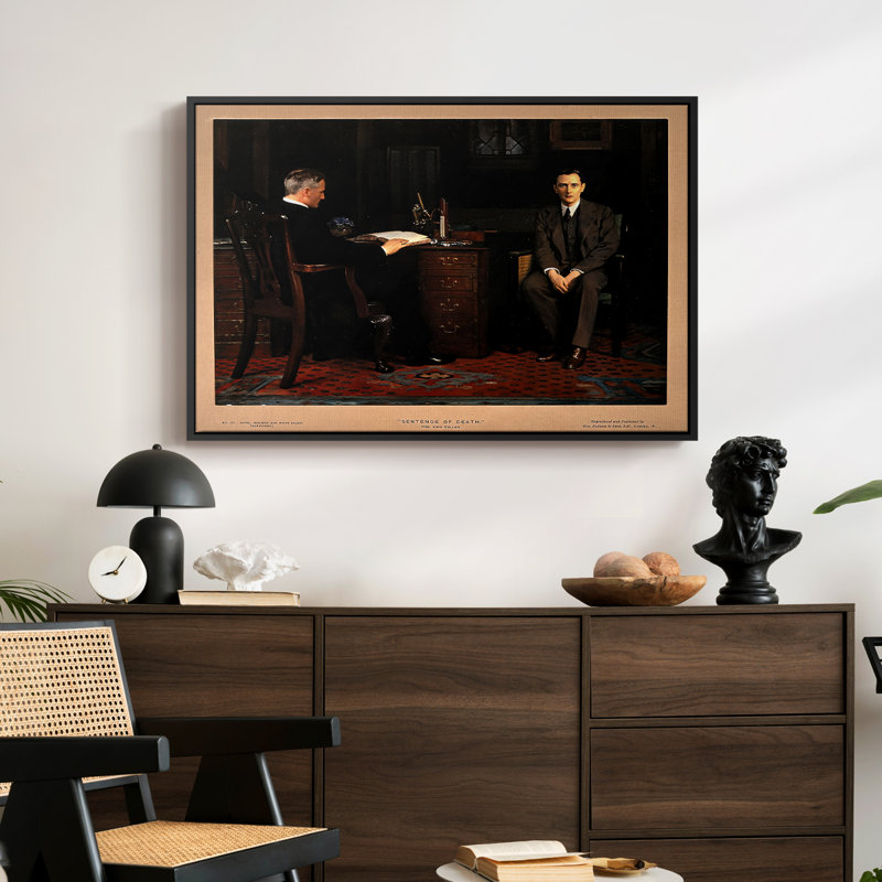 La peine de mort, 1908 - John Collier, toile tendue avec châssis, 24 po x 36 po, Doré