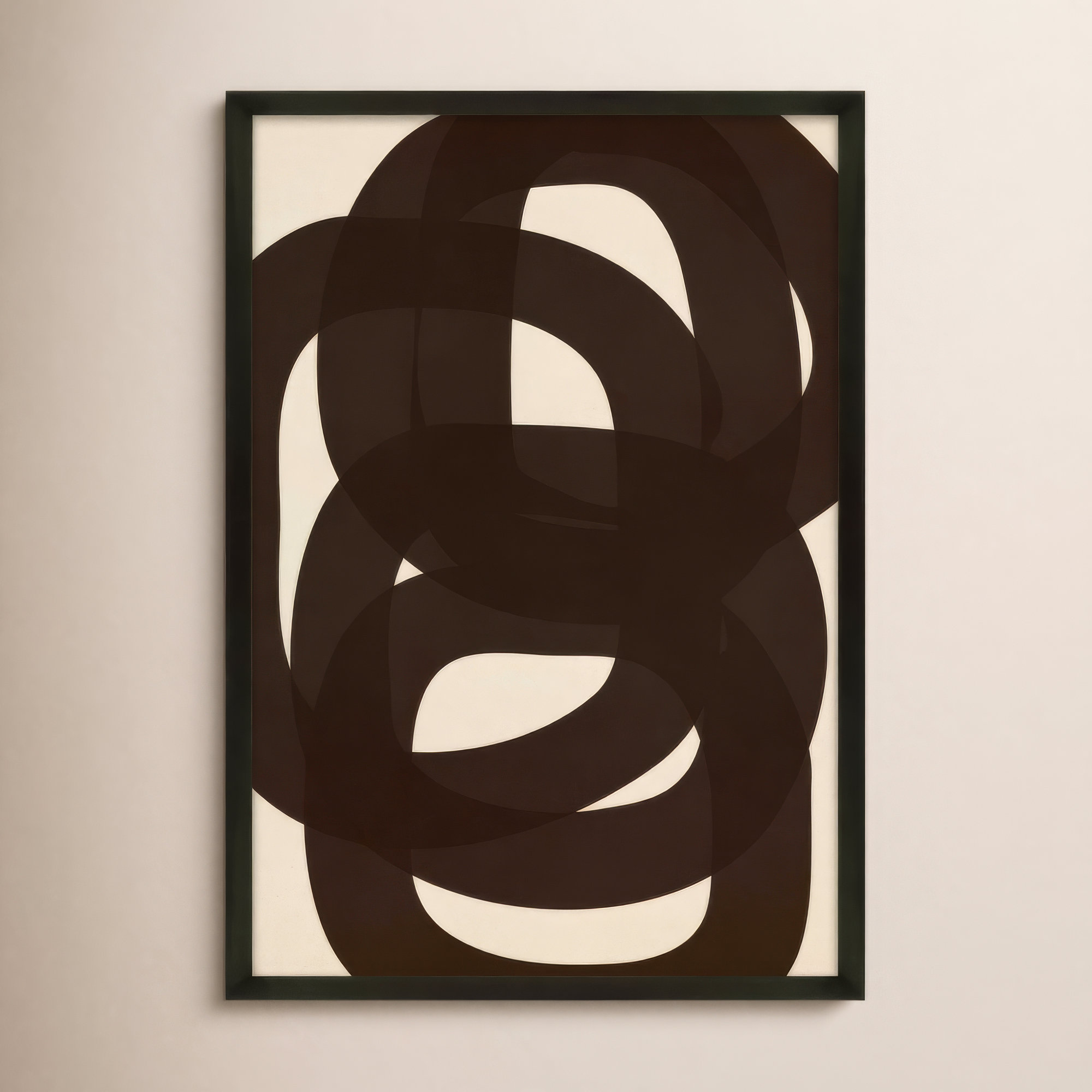 Circular Harmony by Romina Gadler, Black Framed Paper, 50" H x 35" W x 1.25" D