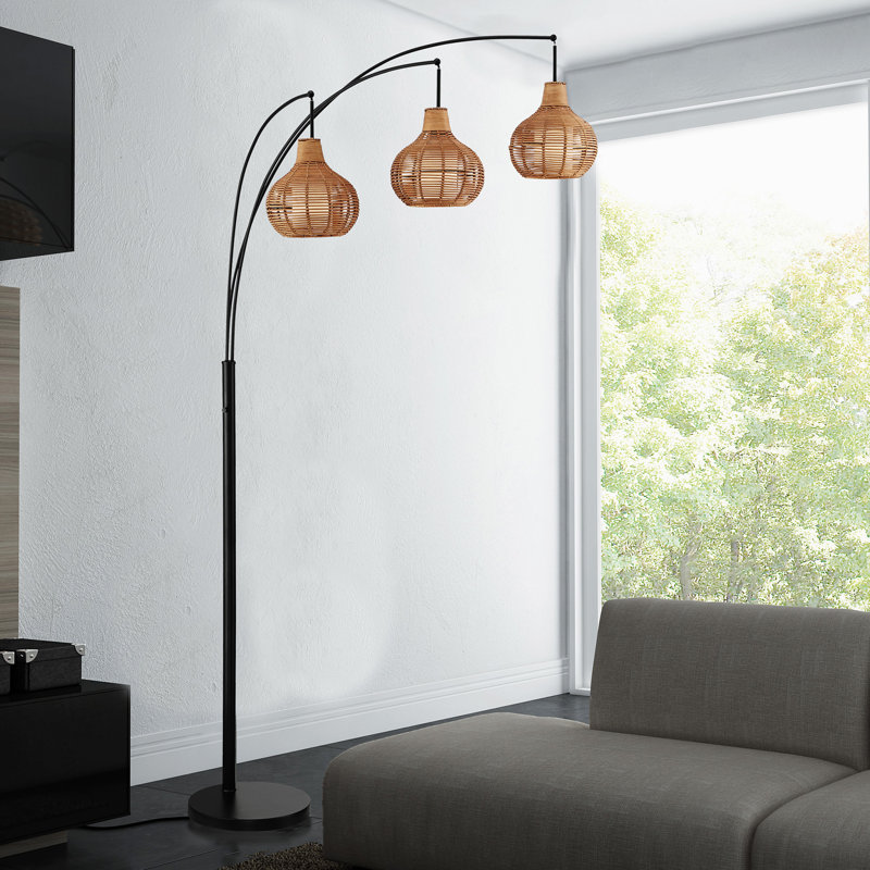 Andreiu 90.5'' Black Arched Floor Lamp