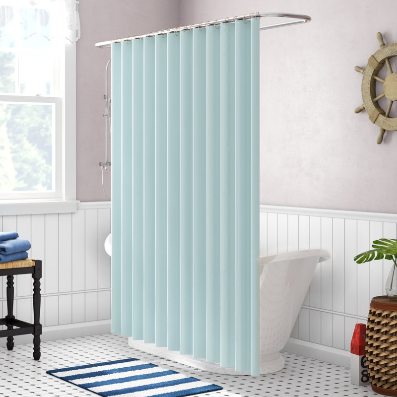 Anghard Solid Color Single Shower Curtain, Brown