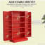 Grande armoire de rangement, armoire de cuisine avec portes doubles et tablettes à 5 niveaux pour la maison
