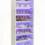 Armoire de rangement à chaussures en bois à huit niveaux avec bande lumineuse DEL