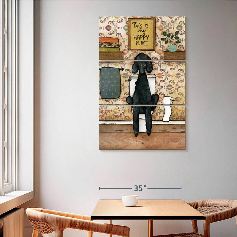 Brampt Happy Place Poodle, 65" H x 42" W