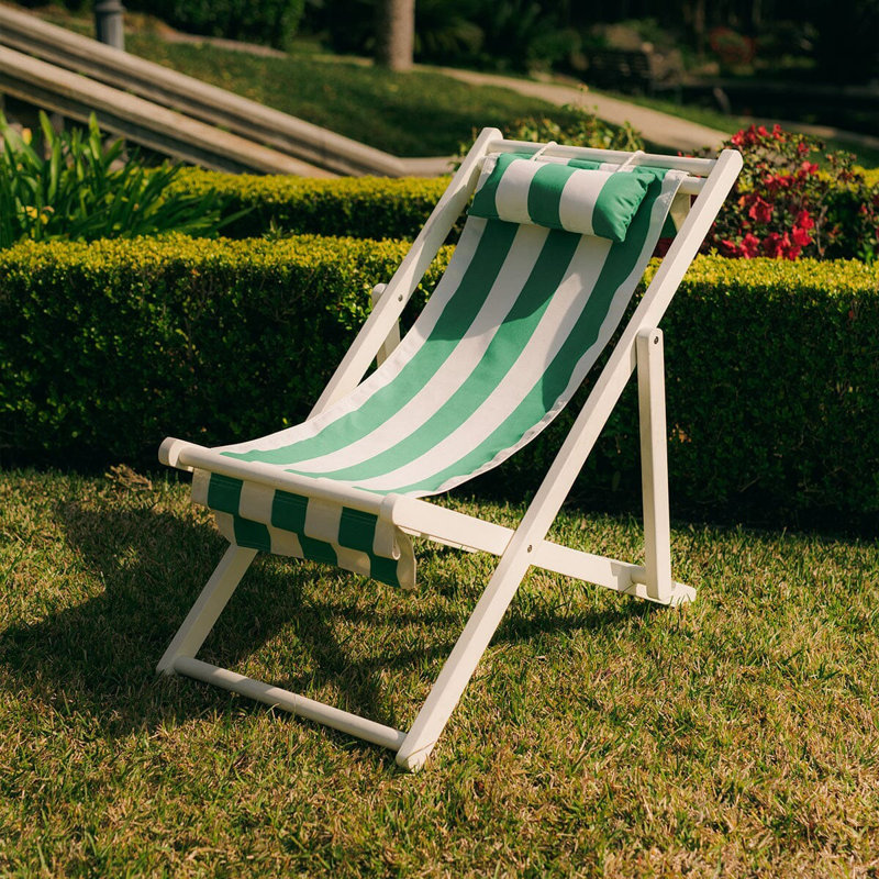 Sling Chair, Green/White