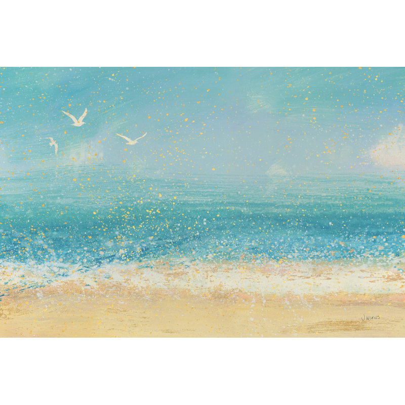 "Splatter Beach I" par James Wiens, reproduction d’art graphique sur toile, H 8 po x l 12 po