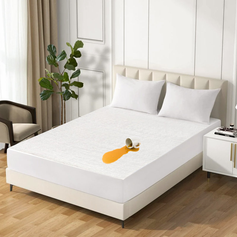 Presley Waterproof Fitted Mattress Protector Case Pack, Double