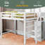 Lit mezzanine double avec garde-robe et escalier de rangement intégrés-68643031