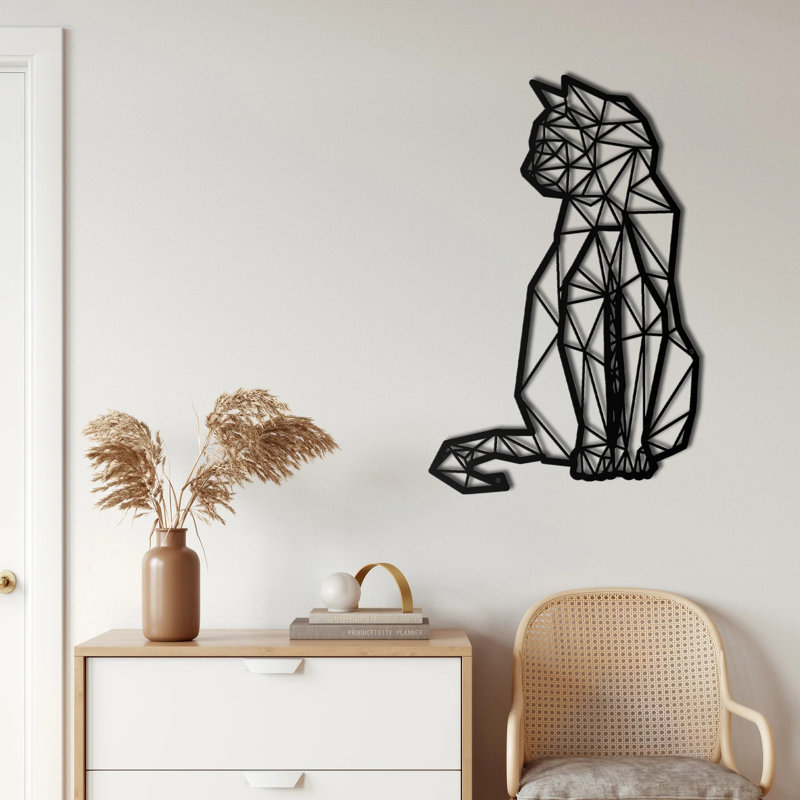Handmade Traditional Wall Decor on Metal, Black, 46" H x 31" W x 2" D