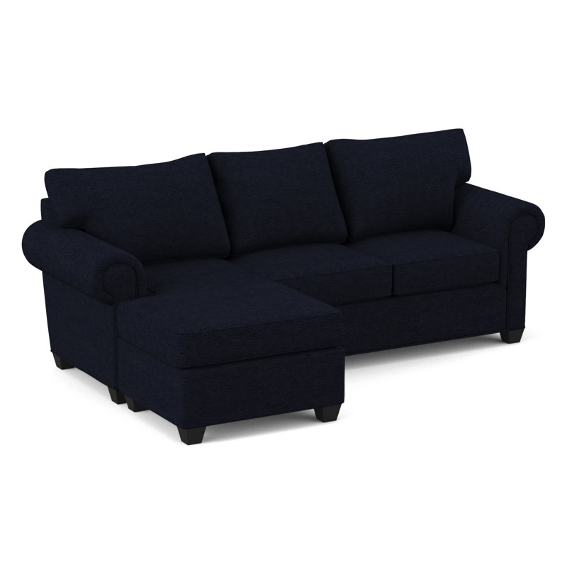 Charlotte 86" Wide Reversible Sofa & Chaise with Ottoman, Antic Shell