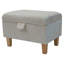 50.8cm Wide Rectangle Solid Colour Footstool Ottoman with Storage