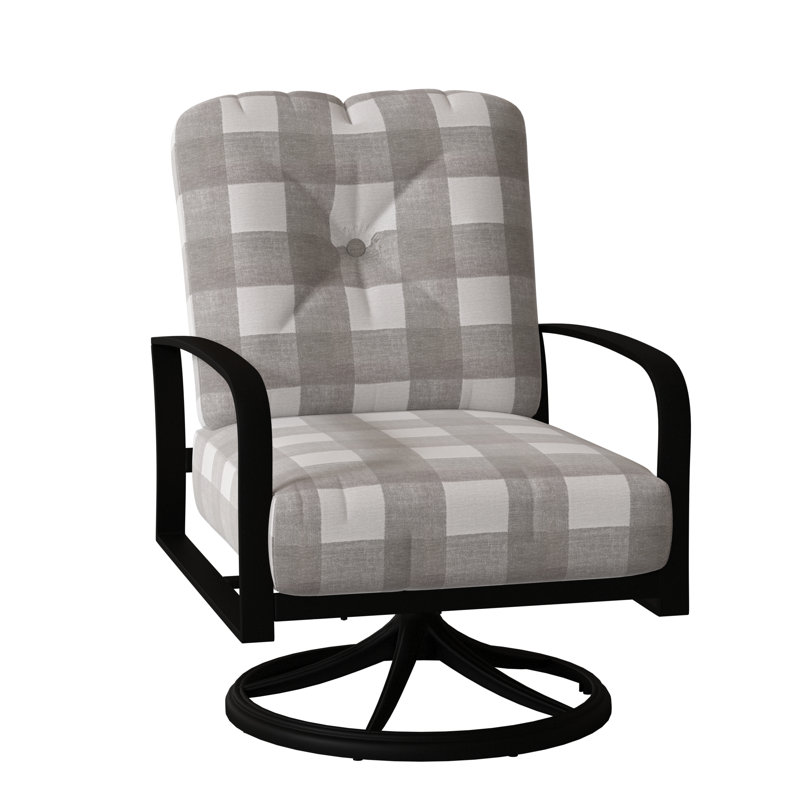 Fremont Outdoor Rocker Chair, Textured Black, Canvas Bird's Eye Sunbrella® Canvas
