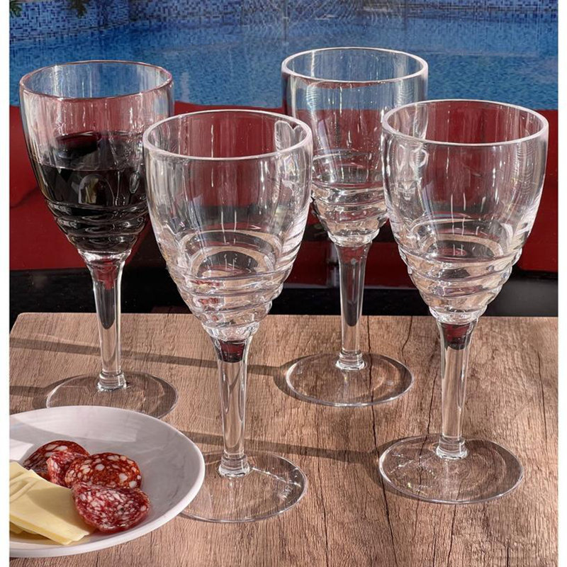 12 oz Verre à vin en plastique tout usage, Transparent