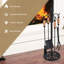 Kamra Iron Fireplace Tool Set