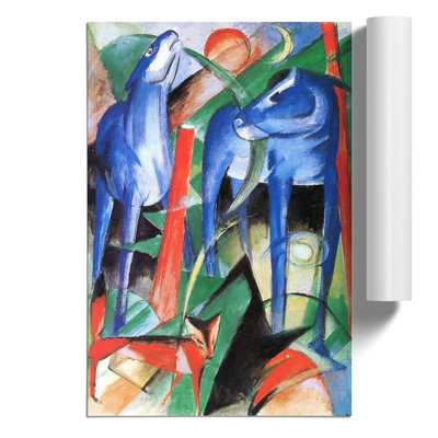 Two Blue Horses by Franz Marc - Frameless Print