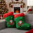 Lighted Green Stocking Christmas Pillow