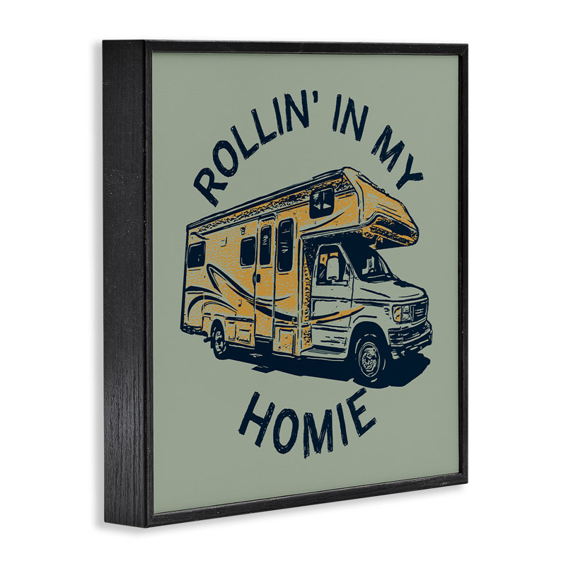 «Rollin 'In My Homie», art de la giclée encadrée par Jedco Brands, Inc., H 12 po x l 12 po, Giclée encadrée noir minuit