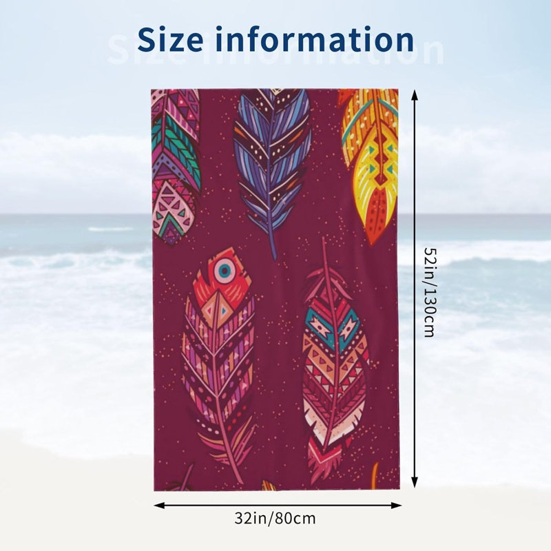 Serviette de bain en microfibre, absorbant ultra doux, serviette de plage, 36 x 72 po