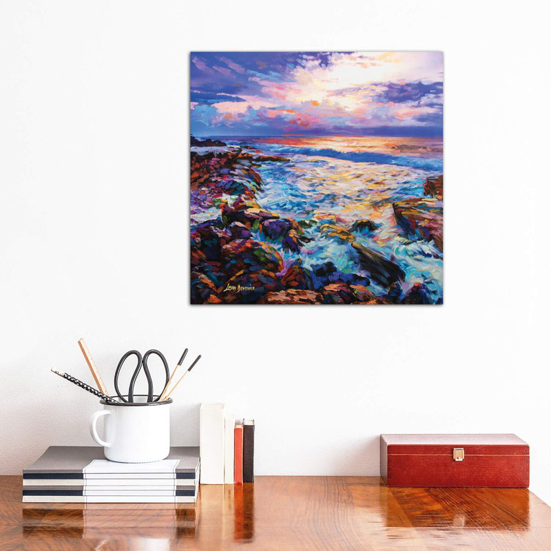 Contemplation par Leon Devenice - reproduction, Toile tendue, H 12 po x l 12 po x P 0,75 po