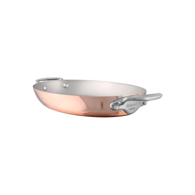 Mauviel M'150 S Oval Pan With Cast Stainless Steel Handles, 13.7-In 