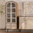 White+Brownness Solid Wood+Iron+Glass Display Cases