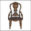Ensemble de fauteuils de salle à manger traditionnels 2 pièces