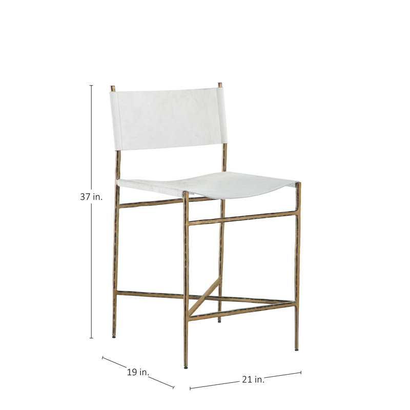 Landon Bar Stool - Gold, Counter Stool (23” Seat Height)