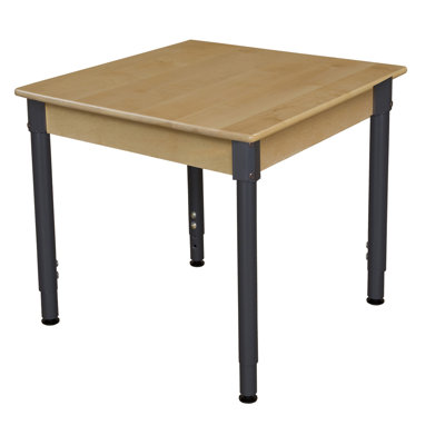 Solid Wood Adjustable Square Activity Table