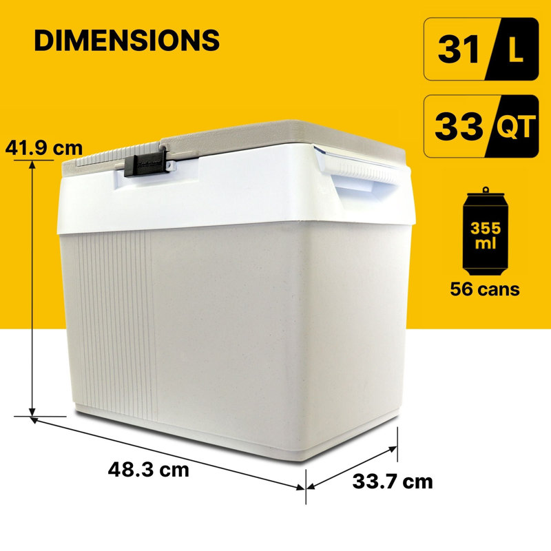 Ebern Designs 31L Ice Chest in Grey