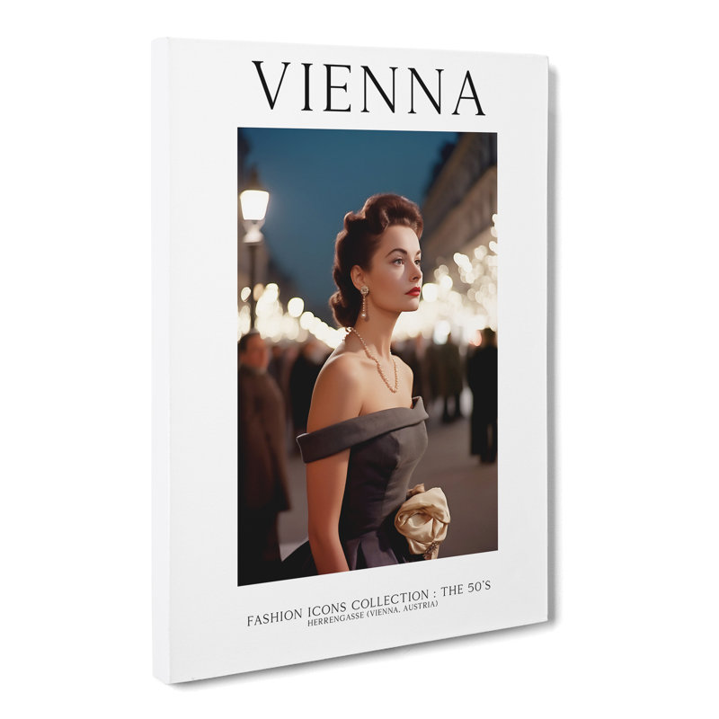 Fashion Icons Woman Colour Vienna Austria - Wrapped Canvas
