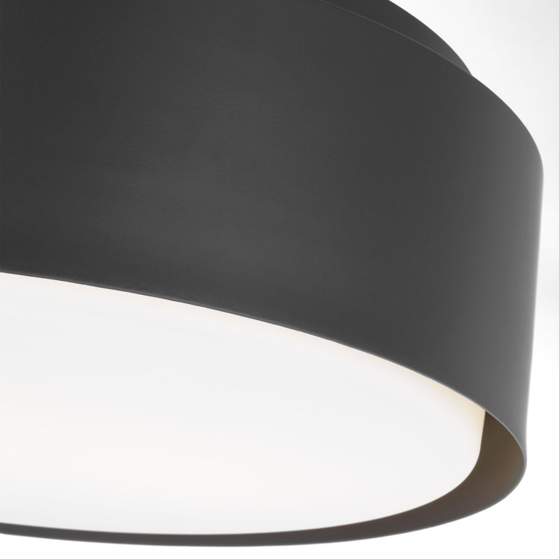 Plafonnier moyen Dartmore, Nuit noire, H 5,625 po x l 15 po x P 15 po, Nuit noire